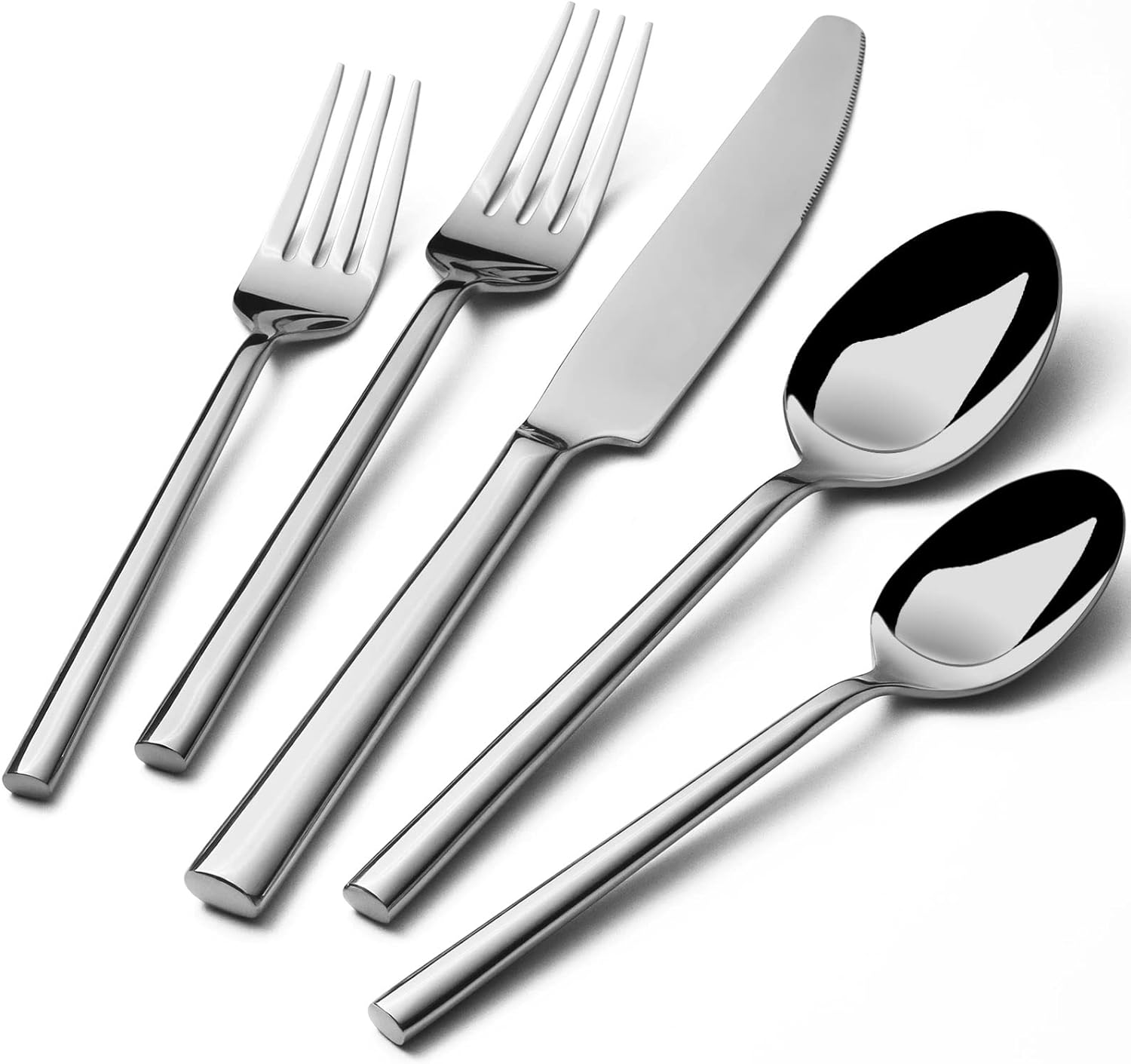 Alata Potter 20-Piece Forged Silverware Set Stainless Steel Flatware Set Cutlery...