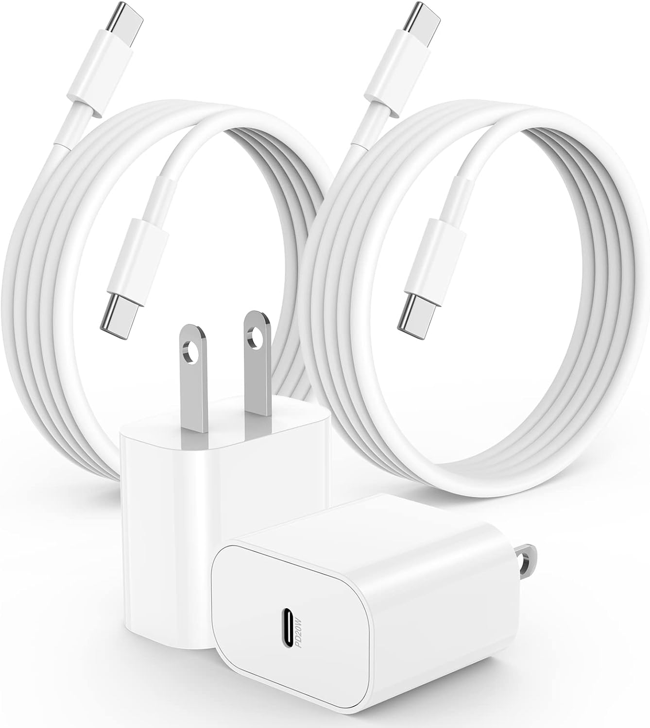 iPhone 15 Charger, 20W USB C Fast Charging Block and 6ft Type C to C Cable Cord...