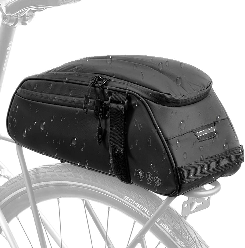 WOTOW Reflective Rear Rack Bag, Water Resistant Bike Saddle Panniers for Bicycle...
