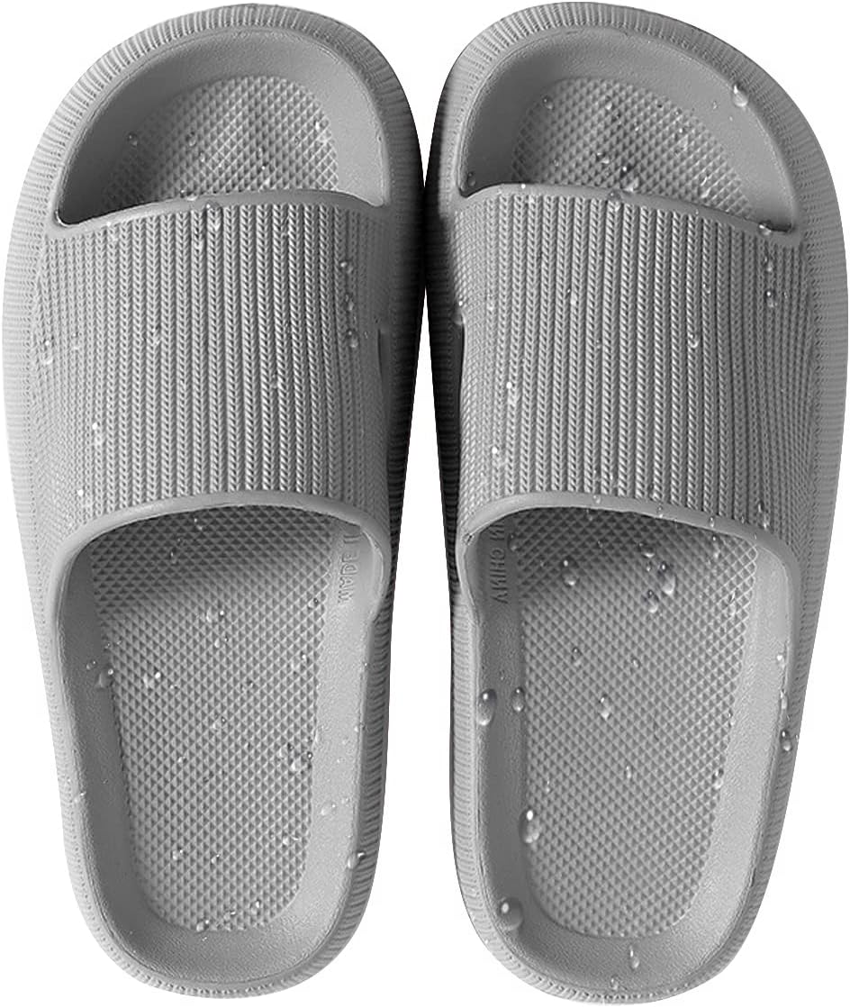 HSHAPAY House Slippers for Man And Women Beach Slides Non-Slip Lightweight Open-...