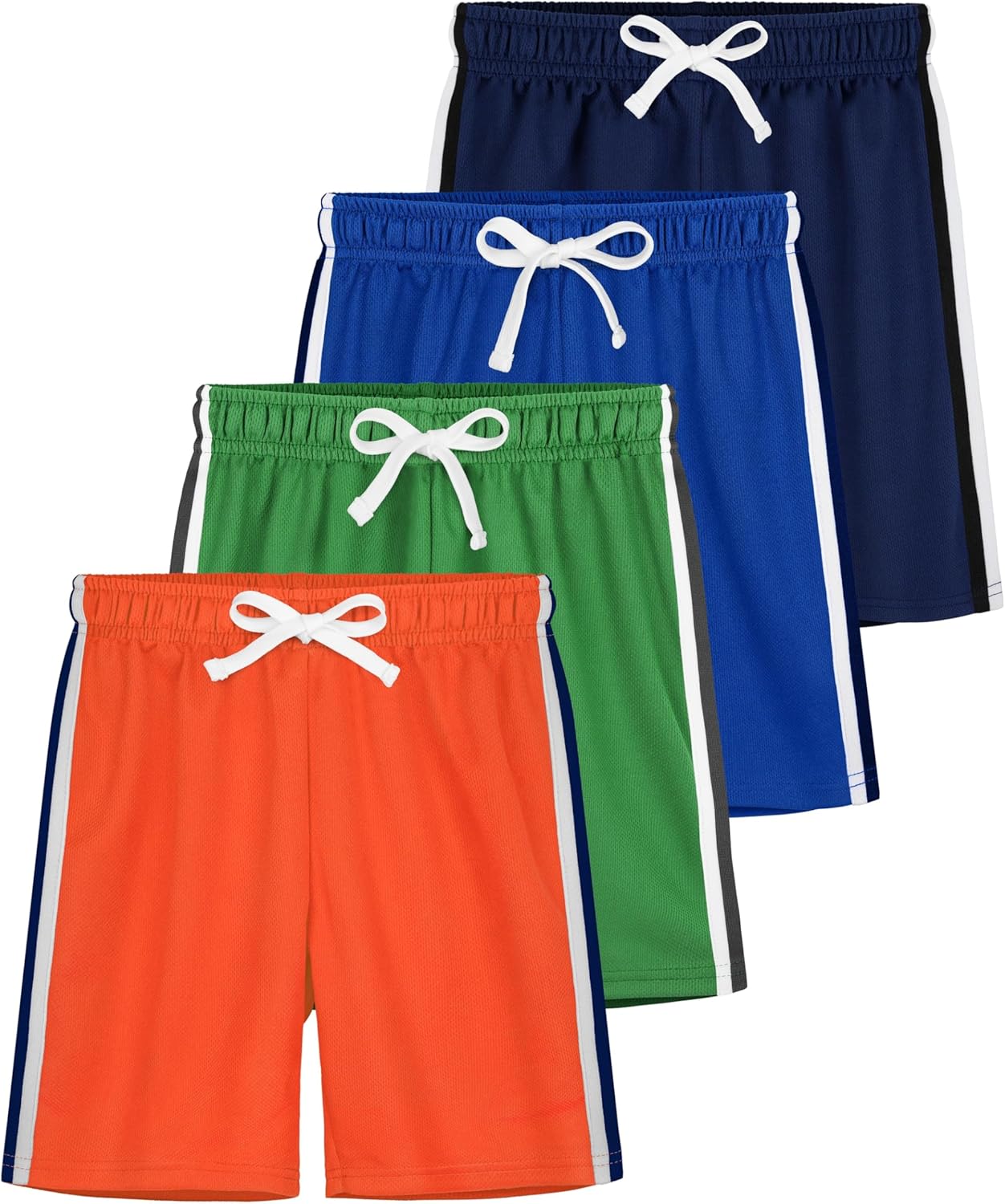 4 Pack Boys Shorts Toddler Boys Athletic Basketball Shorts Clothes Kids Mesh Act...