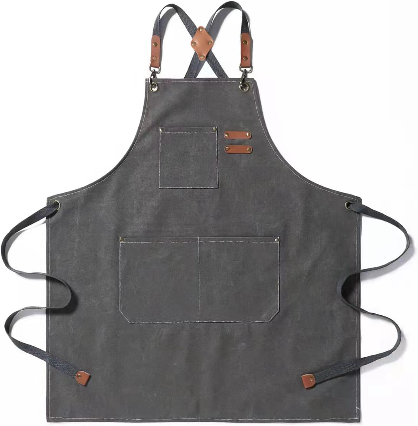 Tosewever Canvas Cross Back Aprons, Special Chef Cotton Aprons for Men Women, Un...