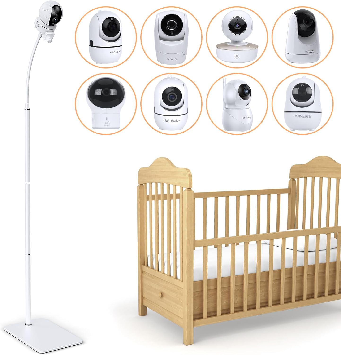 KIMILAR Baby Monitor Mount, Baby Monitor Floor Stand Compatible with Infant Opti...