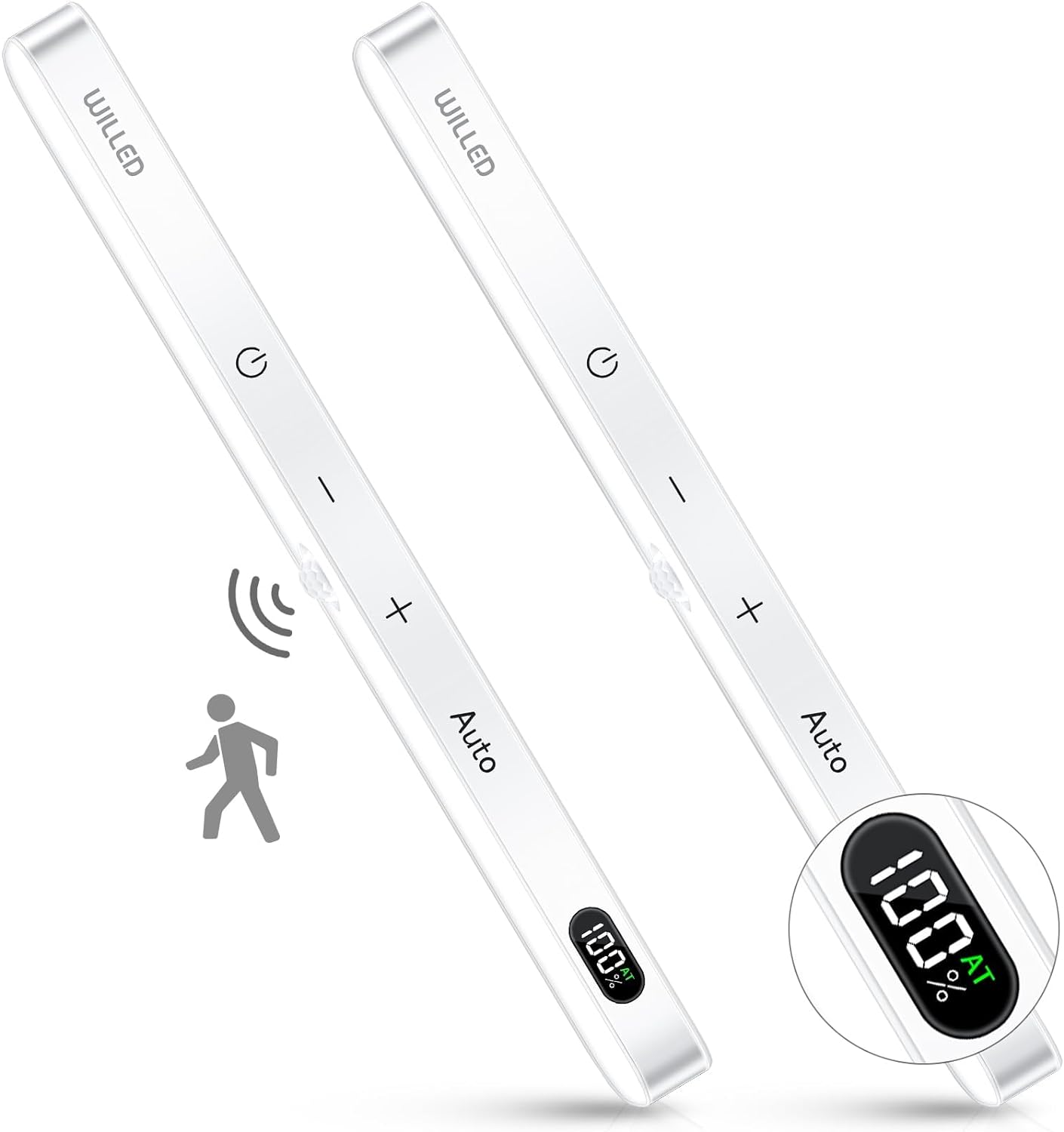 WILLED Motion Sensor Lights Indoor Rechargeable, 60 LED, 1300mAh Battery with In...