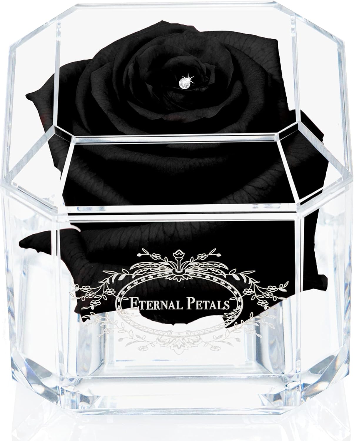 A 100% Real Rose That Lasts Years - Eternal Petals, Handmade in UK – White Gold...