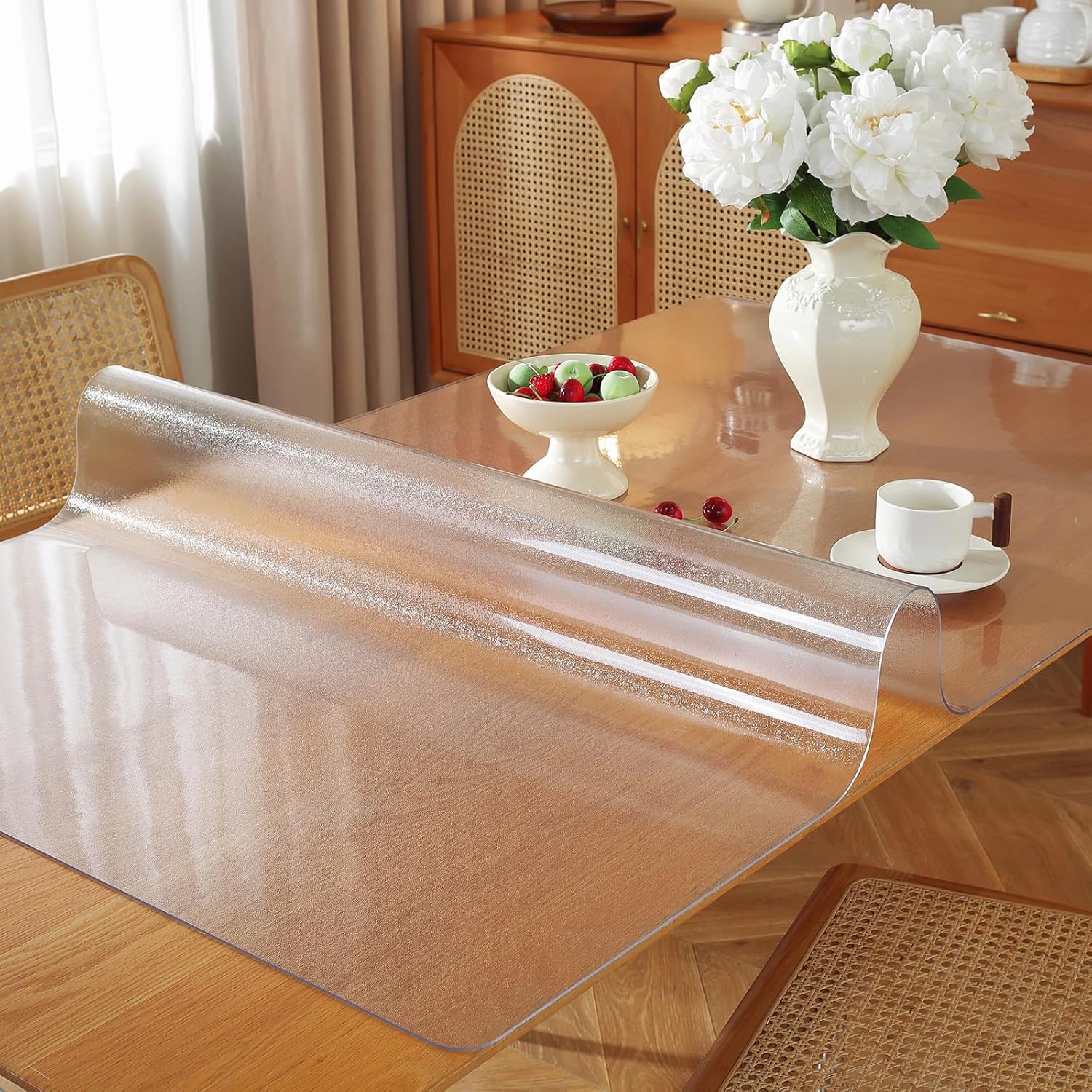 Frosted Clear Table Protector, Special 42 x 60 Inch Table Cover, Innovative 1.5m...