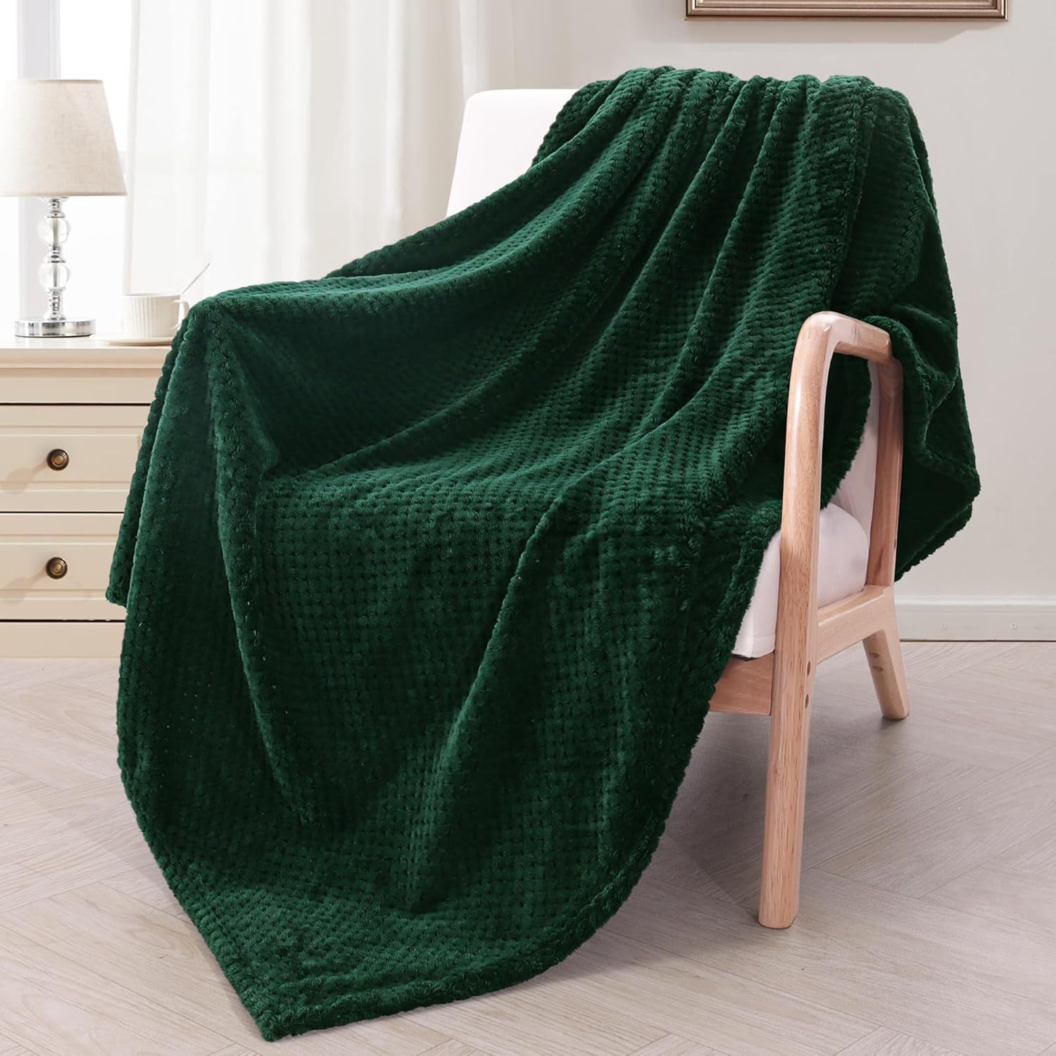 Exclusivo Mezcla Extra Large Fleece Throw Blanket, 127x178 CM Soft Jacquard Weav...