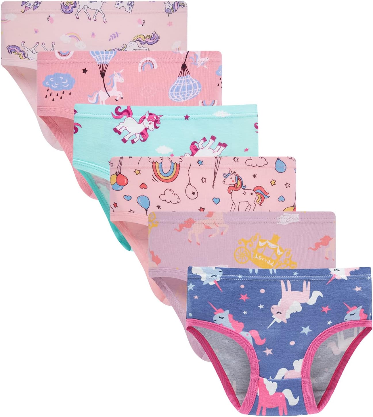 Sladatona Little Girls Soft Underwear Toddler Kids Breathable Comfort Panties 6...