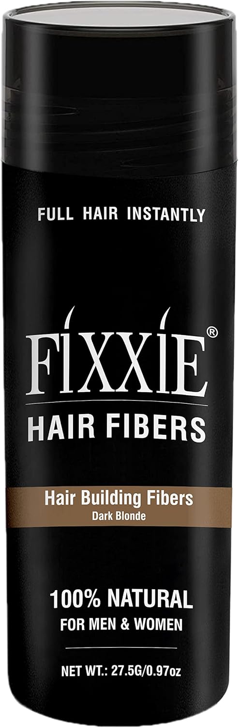 FIXXIE Hair Fibres DARK BLONDE for Thinning Hair 27.5g Bottle, Hair Fibre Concea...