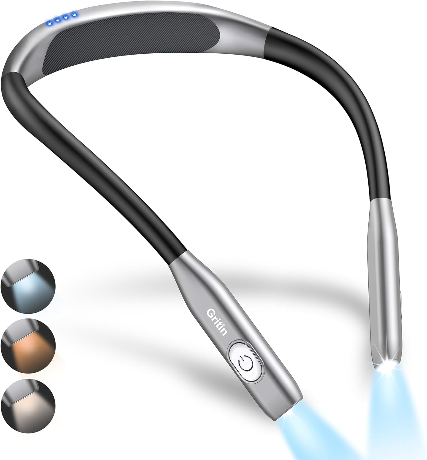 Gritin Neck Reading Light, Book Light for Reading in Bed- Eye Caring 3 Colors,St...