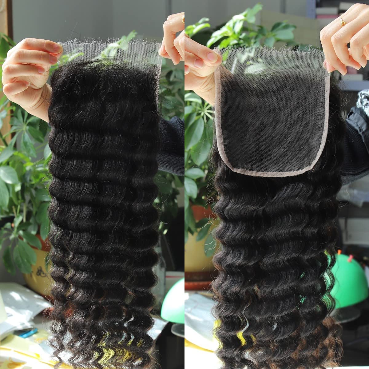 BEEOS 5x5 SKINLIKE Real HD Lace Closure Only, Deep Wave 0.10mm Ultra-thin Melted...