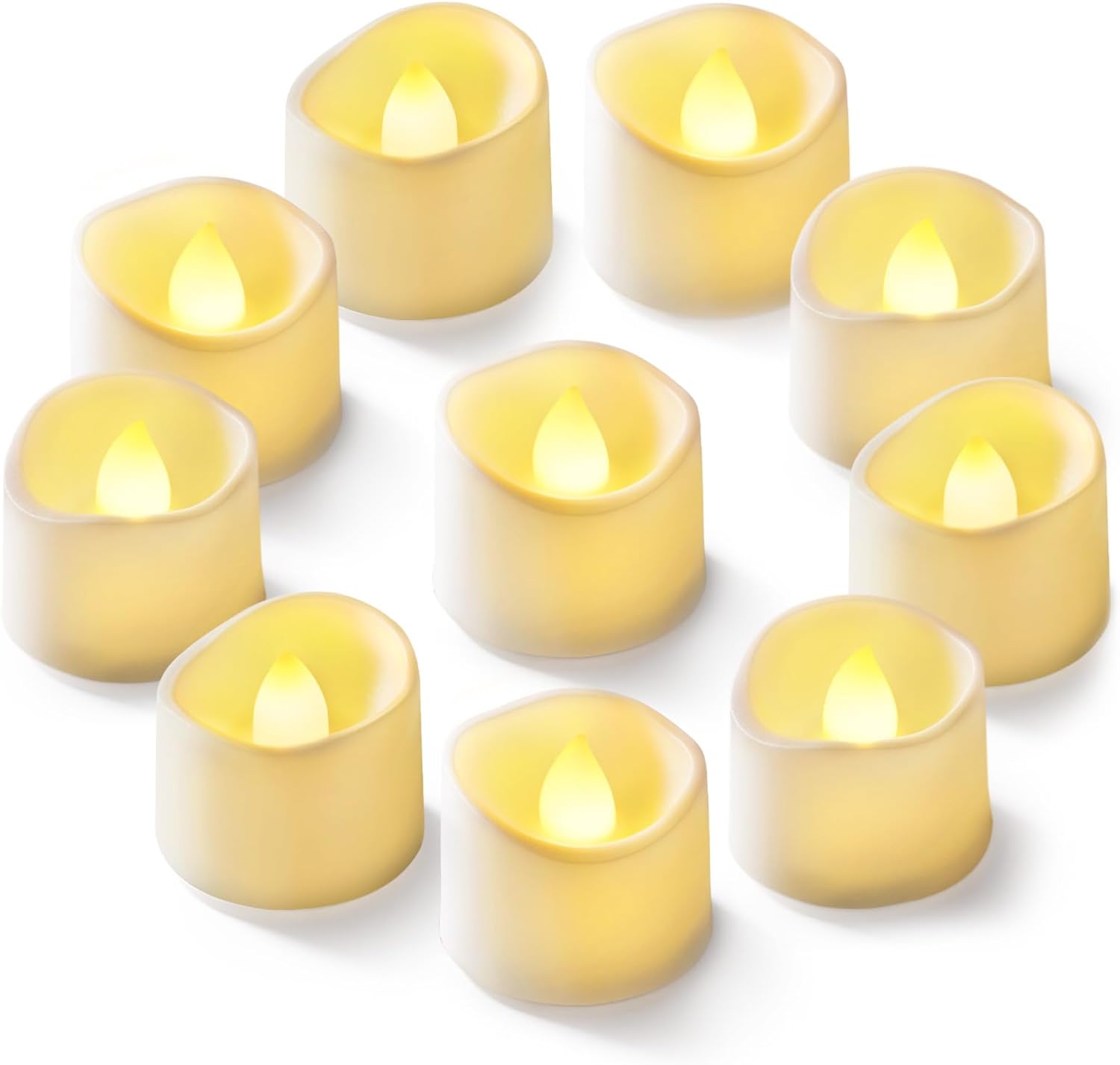 Homemory 12Pcs Battery Operated Tealights Candles, Flameless Flickering Tealight...