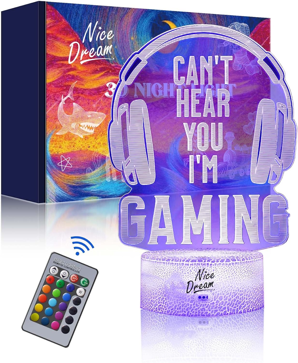 Nice Dream Gaming Headset, Special 3D Illusion Night Lamp for Kids, Innovative N...