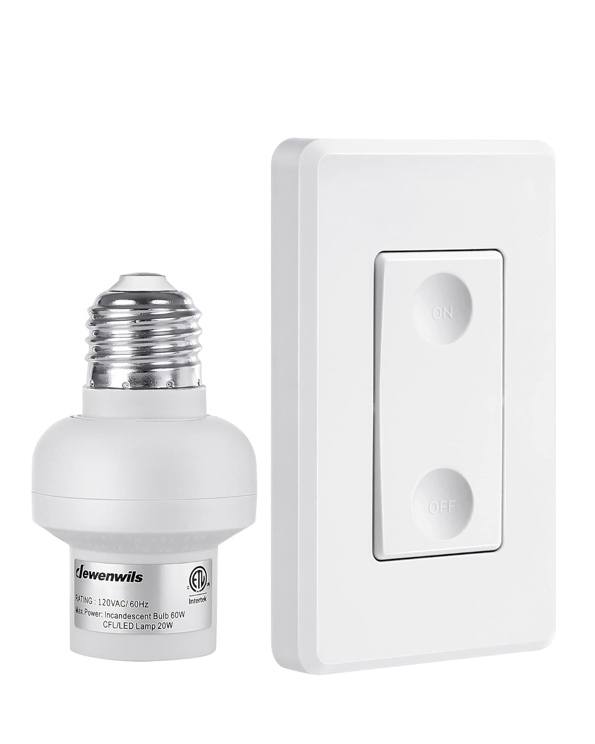 DEWENWILS Remote Control Light Bulb Socket, Special Wireless Light Switch for Pu...