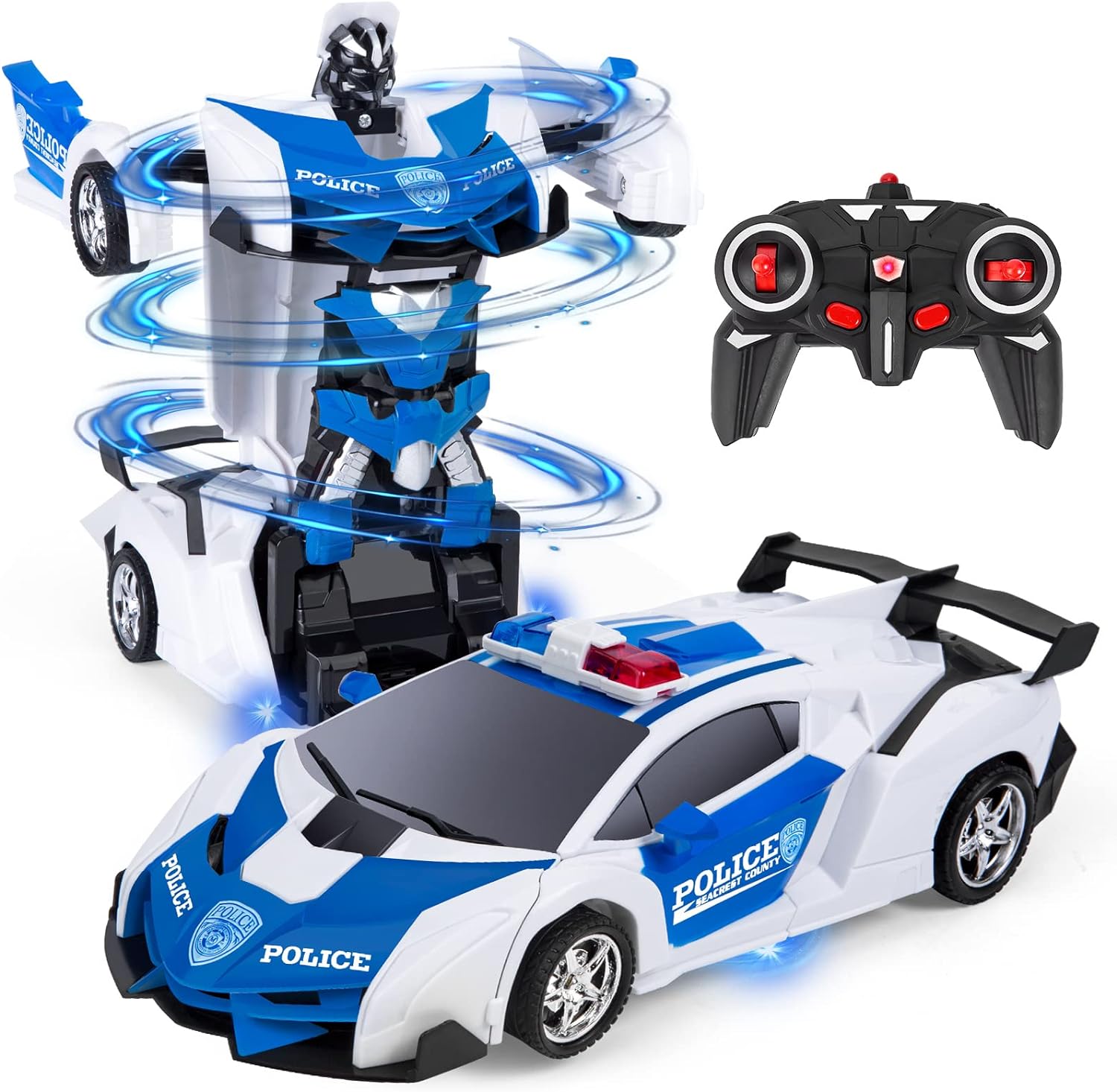 Highttoy Remote Control Car, Special Police Toy Car for Kids, Innovative Transfo...