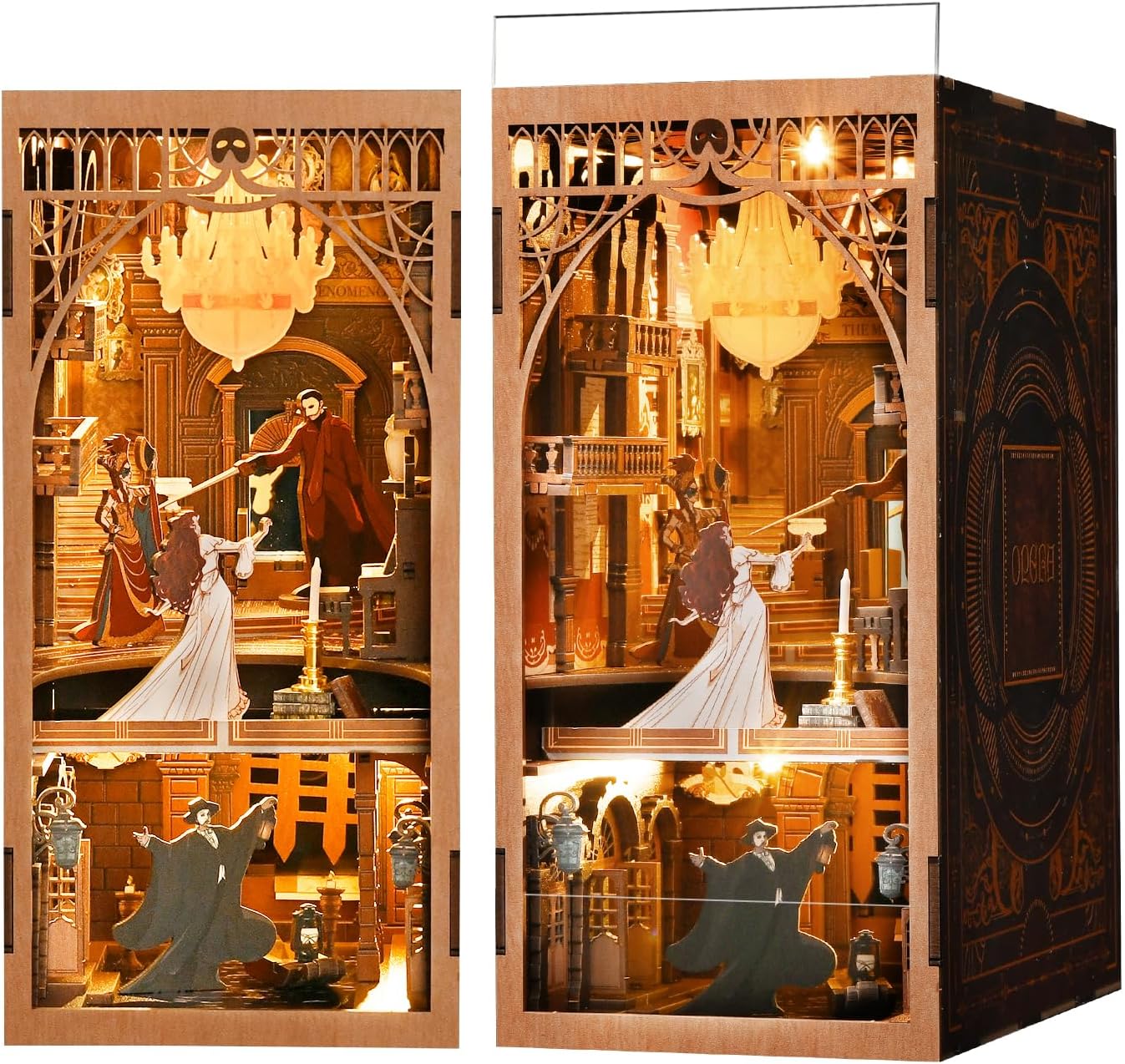 MiniCity Book Nook Kit, DIY Miniature Dollhouse Booknook Kit, 3D Wooden Puzzle B...