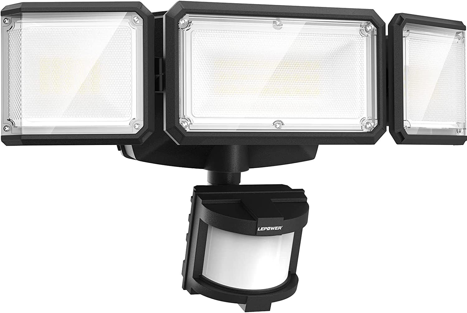 LEPOWER Battery Powered LED Flood Light Outdoor,1500LM Motion Sensor Security Li...