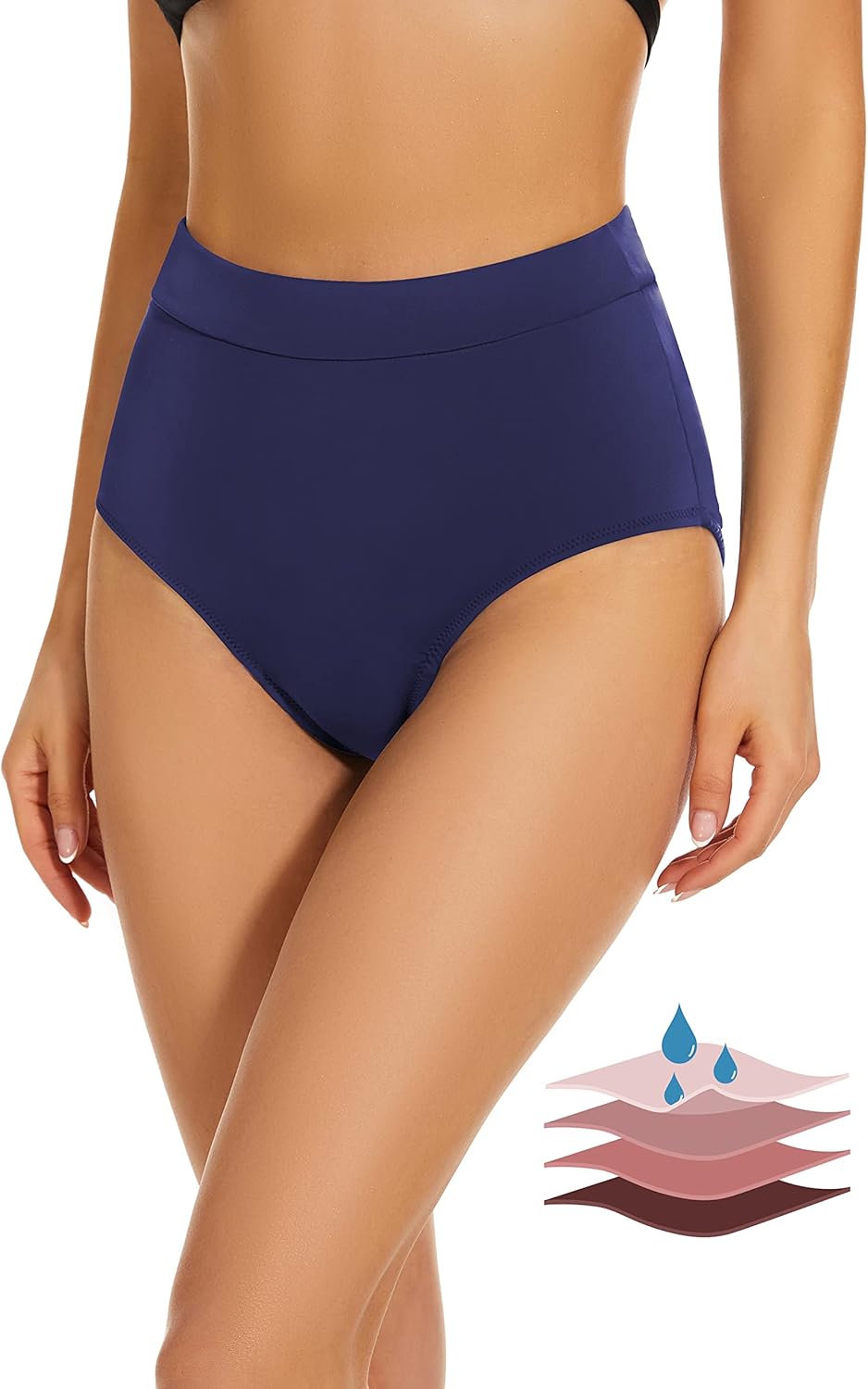 Leovqn Period Swimwear Bikini Menstrual Leakproof Swim Bottoms UPF 50+ Waterproo...