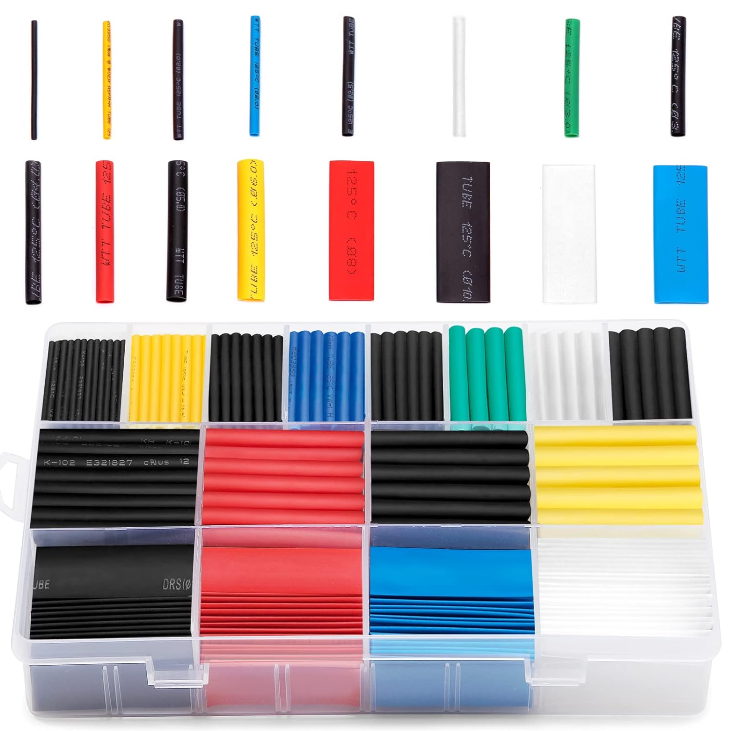 Ginsco 580 pcs Heat Shrink Tubing Kit, Special Cable Wire Kit with 2:1 Heat Shri...