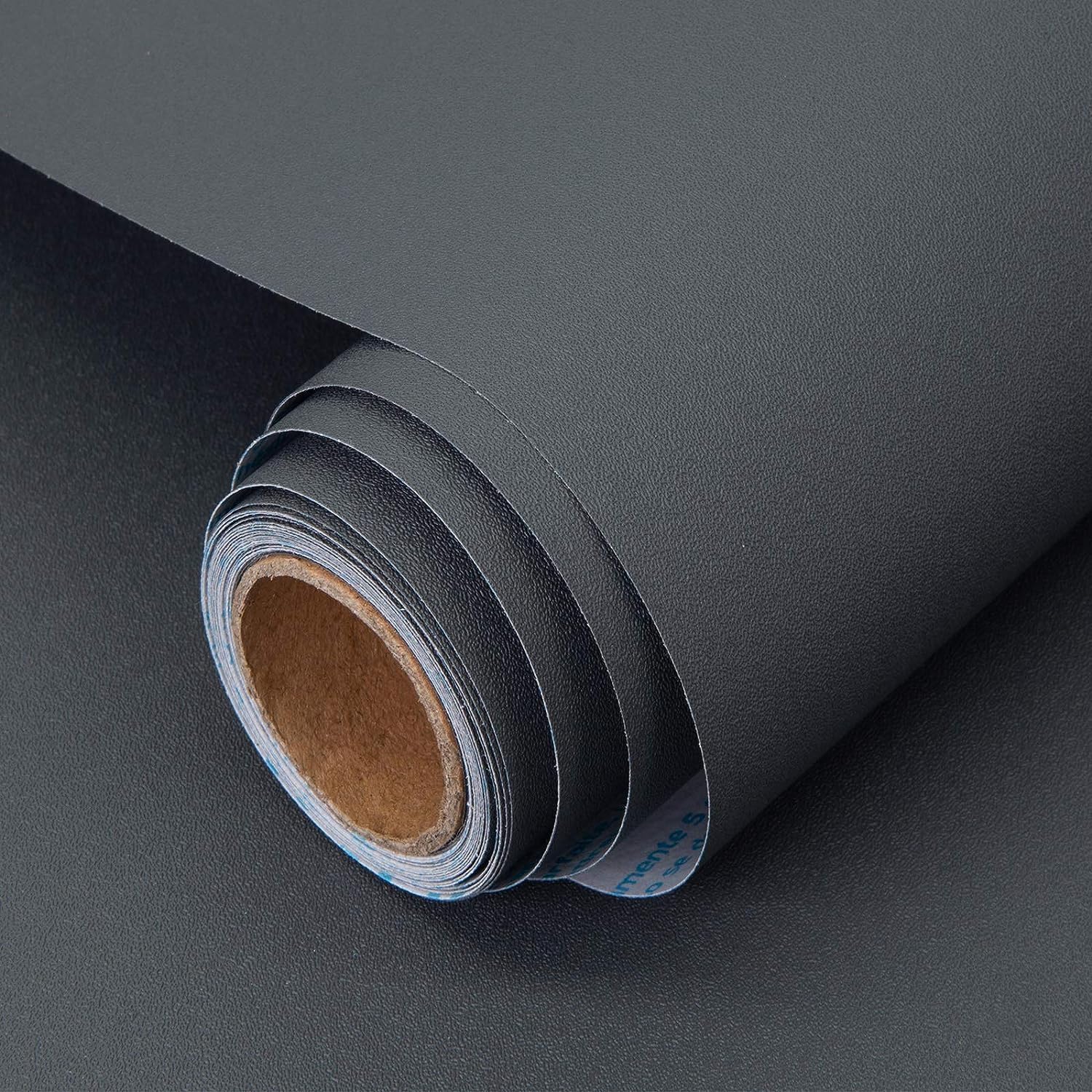 Decoroom Self Adhesive Wallpaper Dark Grey 40X1000cm Peel and Stick Vinyl Film E...