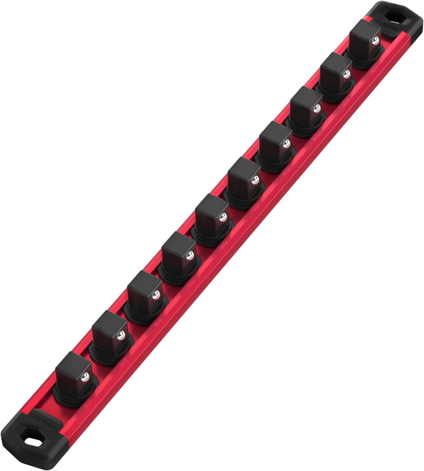 WORKPRO Magnetic Socket Organizer, Special Socket Holder with 1/2-Inch Drive Alu...
