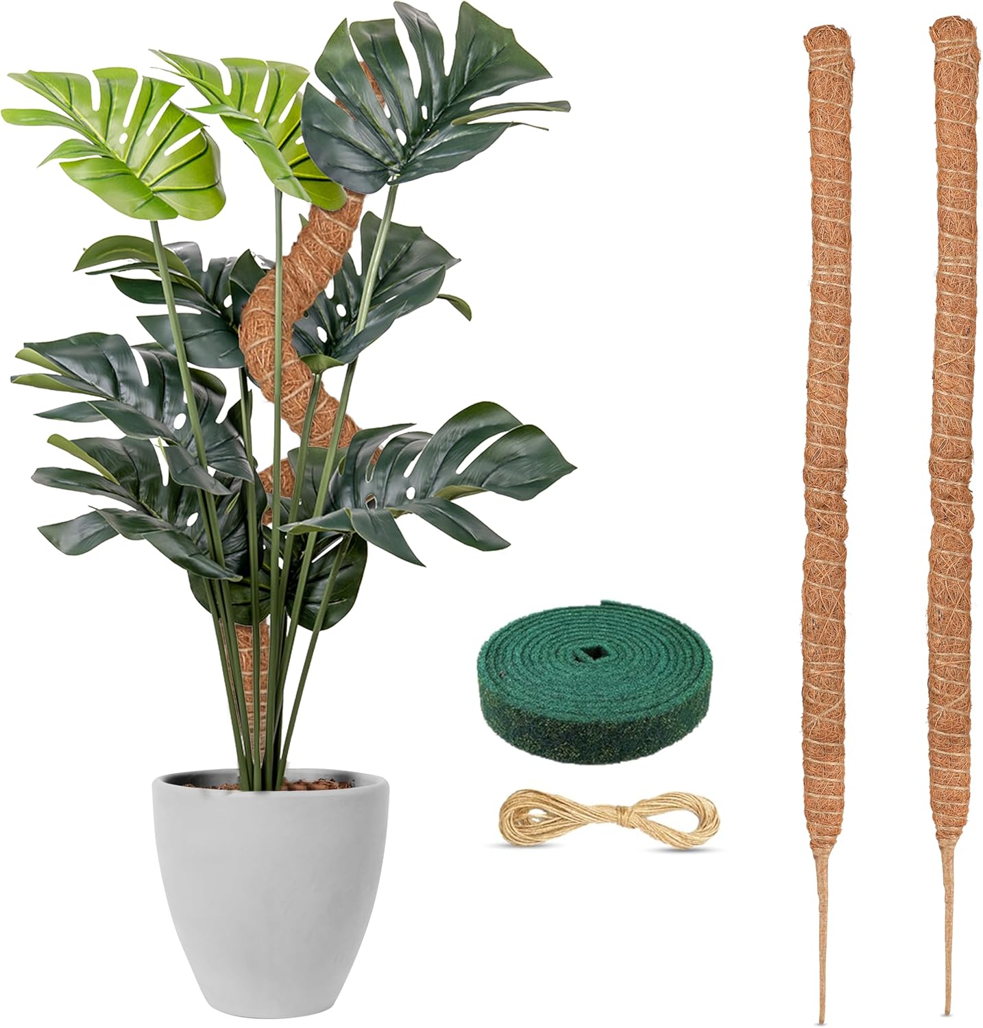 EcoNour Moss Pole for Plants - 28 inches (2 Pack) | Monstera Support for Plant C...