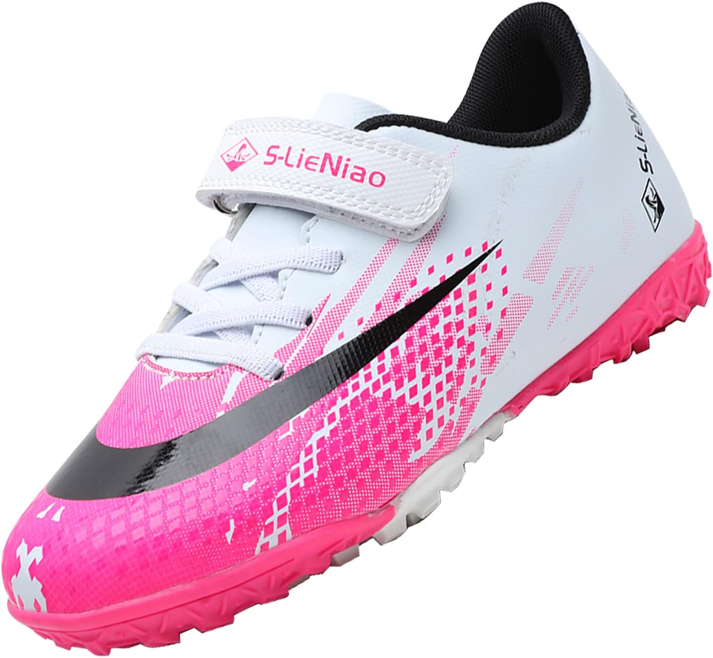 VLOOKST Football Boots Boys Astro Turf Trainers Kids Non-Slip Junior Football Sh...