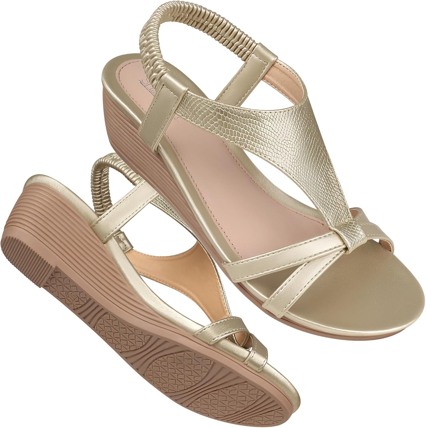 SHIBEVER Wedge Sandals for Women, Special Summer Platform Comfortable Low Wedges...