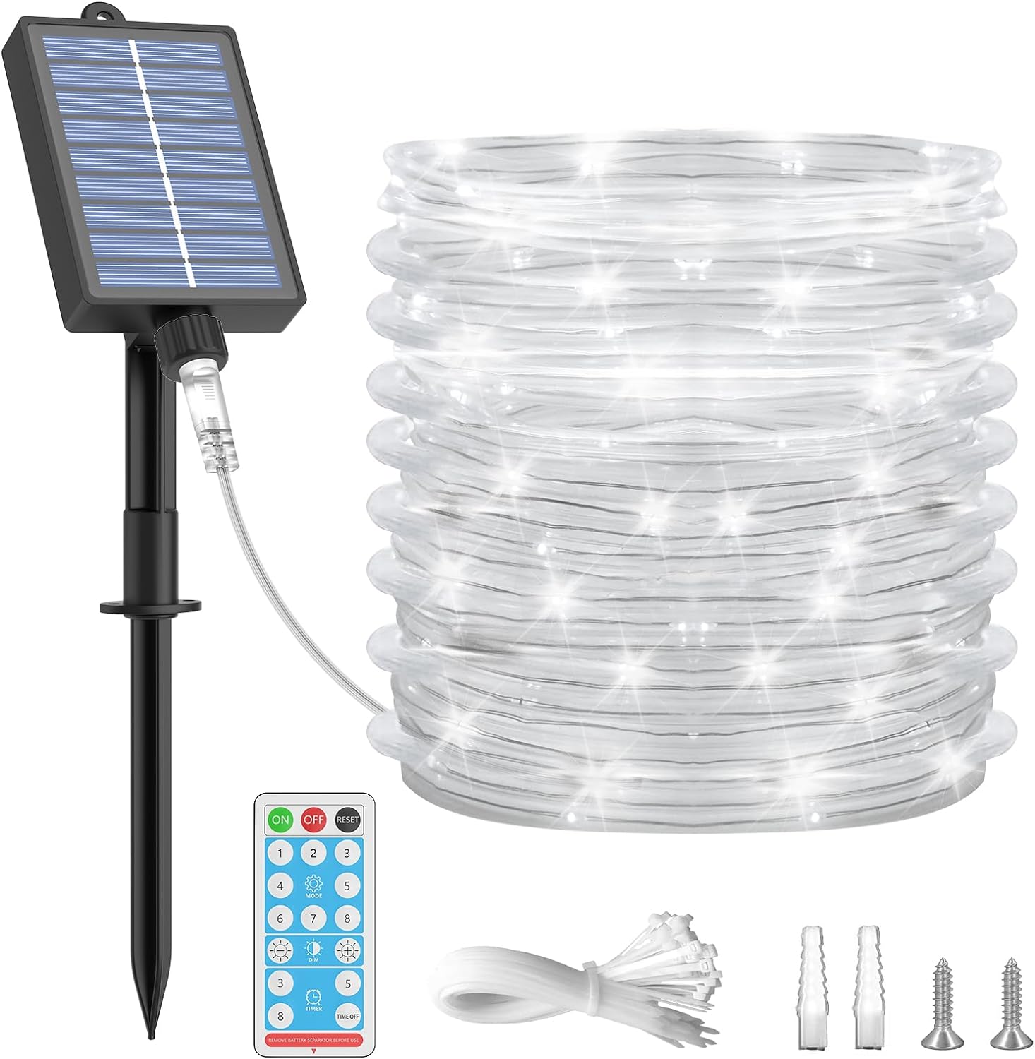 ICRGB Solar Rope Lights, Special Outdoor Solar Powered String Lights, Innovative...