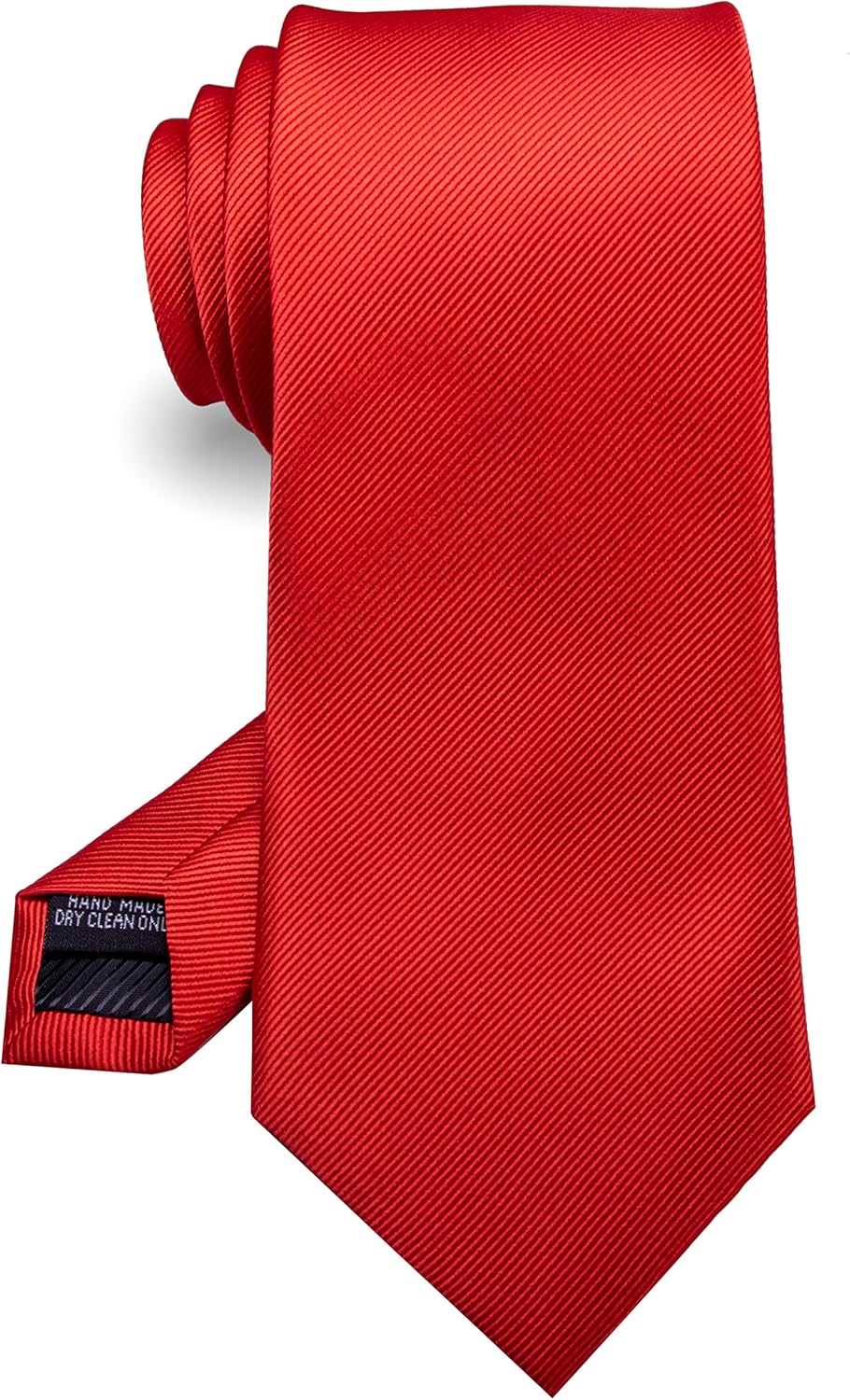 RBOCOTT Solid Color Tie Formal Necktie for Men Red