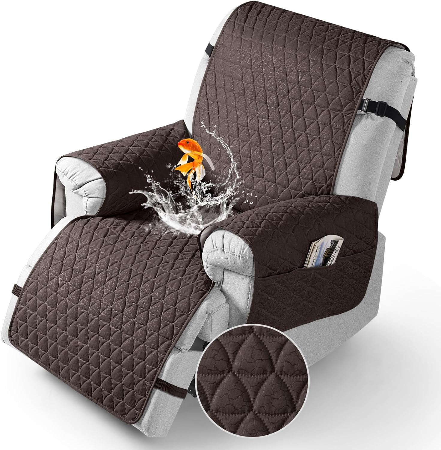 TAOCOCO 100% Waterproof Recliner Cover - Recliner Cover with Non-Slip Granule, R...