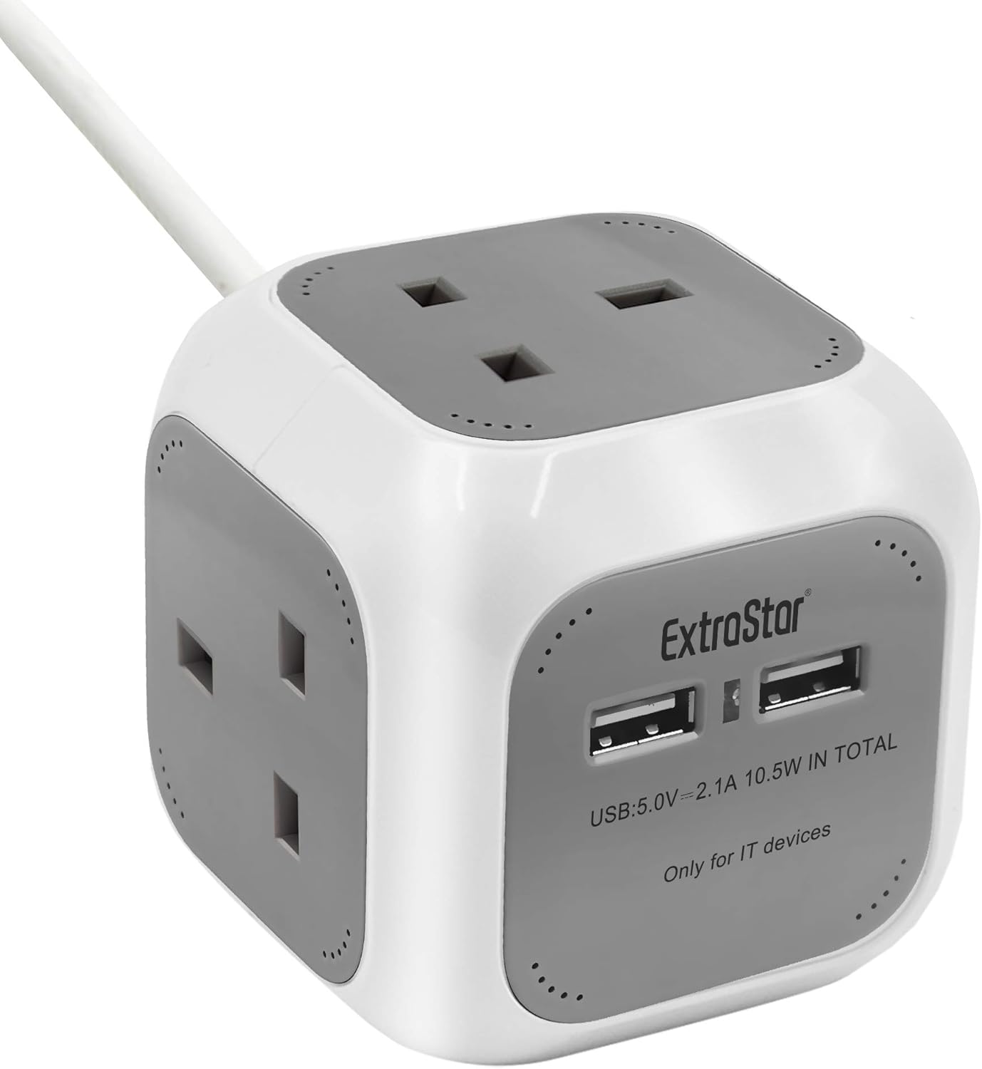 ExtraStar Power Cube, Special Power Strip with 4 Ways Extended Lead, Innovative...