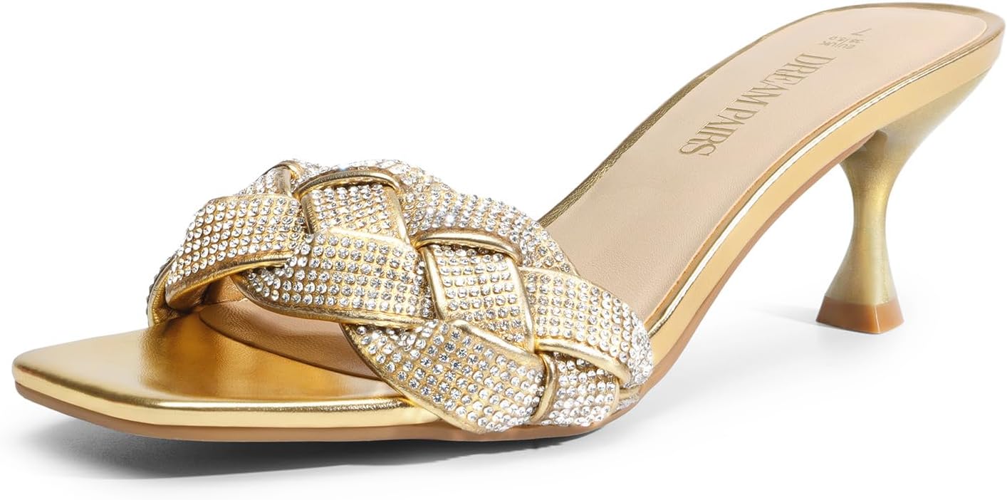 DREAM PAIRS Women’s Stilettos, Special Open Square Toe Comfort Heels, Innovative...