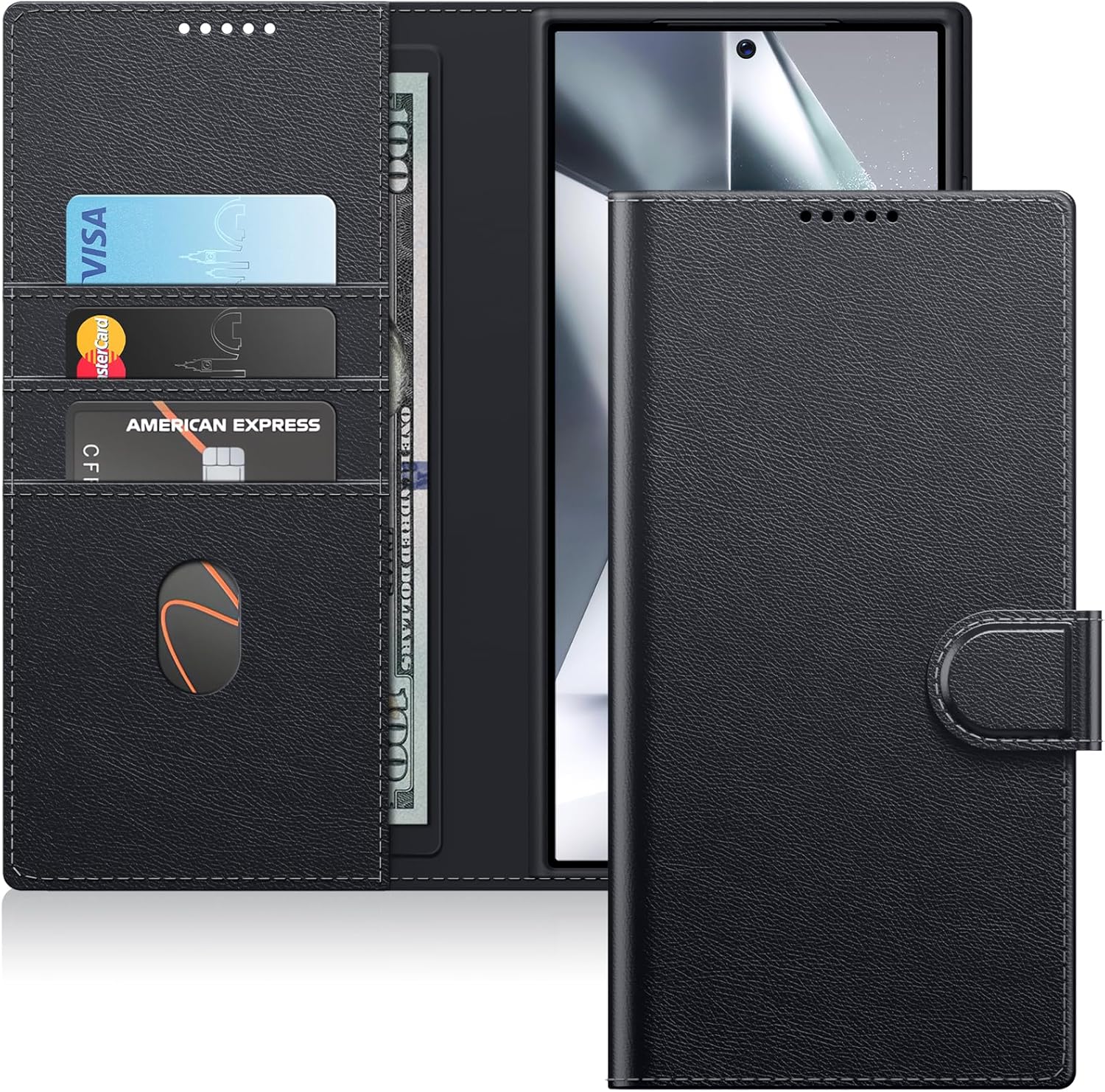 JETech Wallet Case, Special Shockproof Case for Samsung Galaxy S24 Ultra 5G, Inn...
