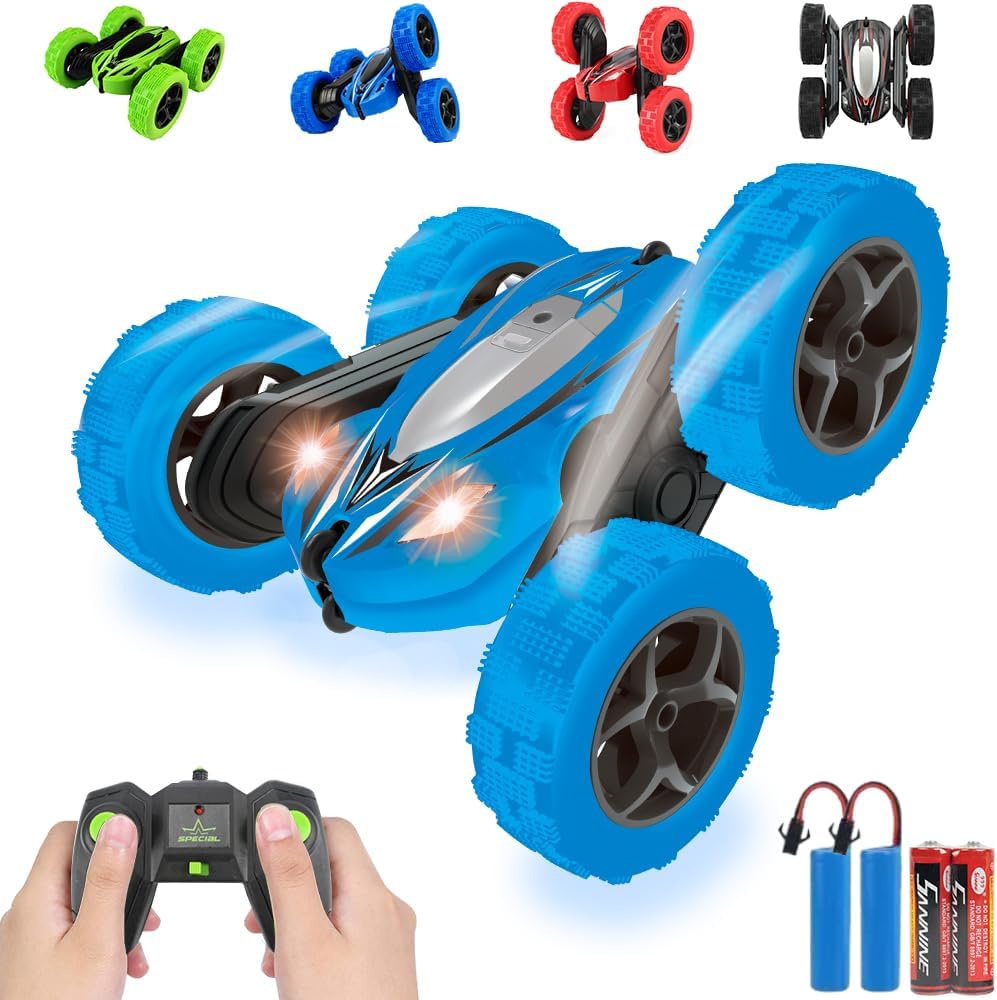 Pup Go Stunt Car for Kids Age 5 6 7, 4WD 2.4GHz Remote Control Cars 2 X Recharge...