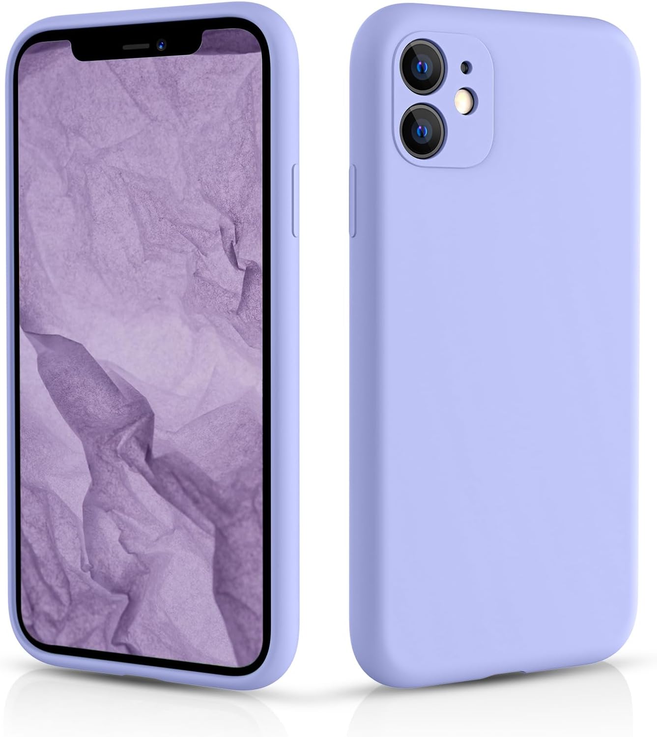 CALOOP Slim-Fit for iPhone 11 Case,Skin Soft Liquid Silicone,Sturdy Hard Frame S...