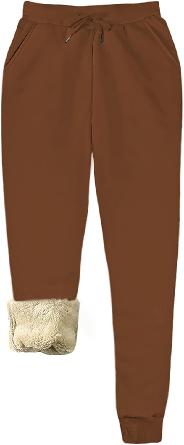 Yeokou Women's Sweatpants, Special Warm Sherpa Lined Athletic Joggers, Innovativ...