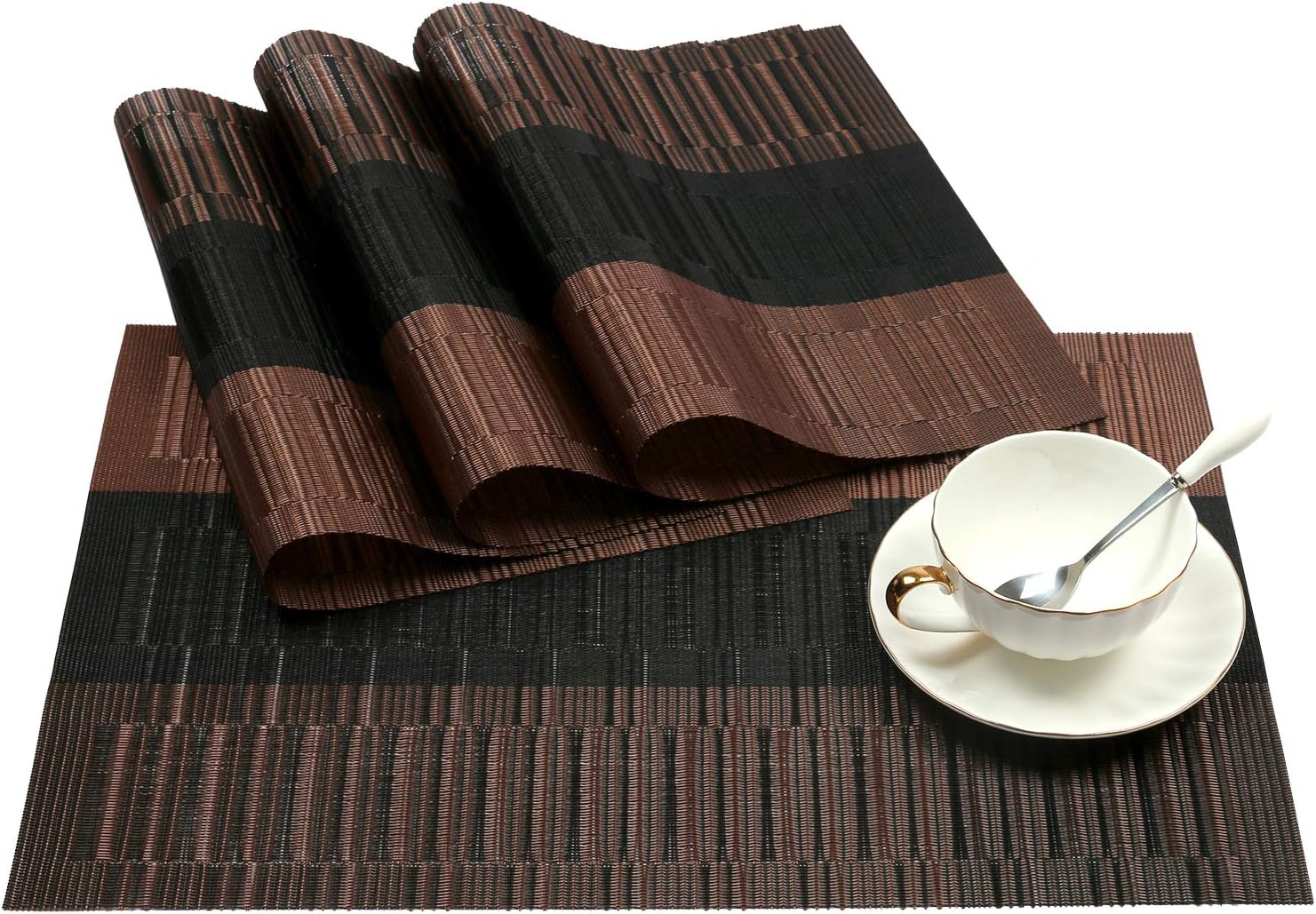 SHACOS Placemats, Special Set for Dining Table, Innovative Woven Vinyl Table Mat...