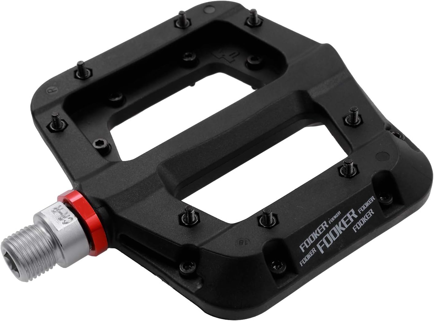 FOOKER MTB Pedals Mountain Bike Pedals 3 Bearing Non-Slip Lightweight Nylon Fibe...