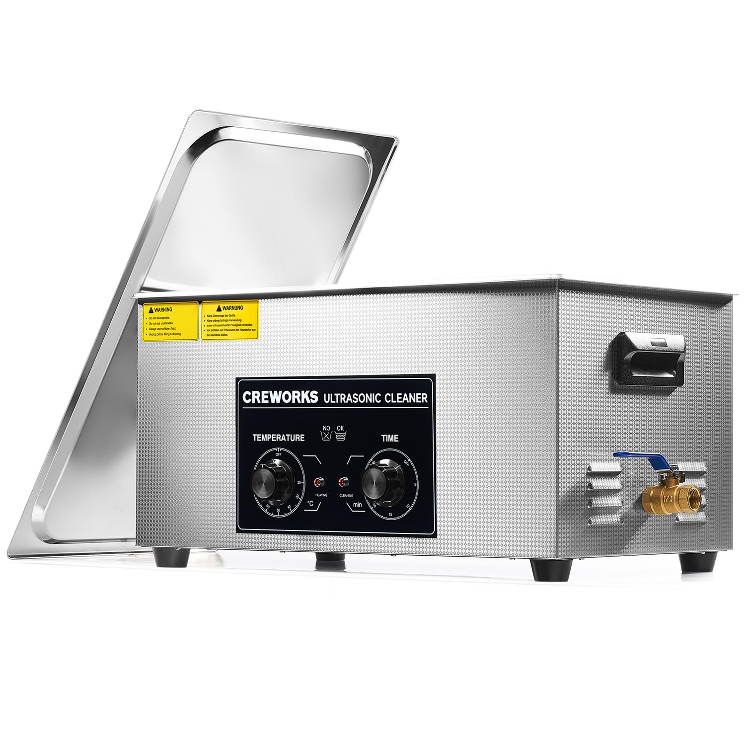 CREWORKS Ultrasonic Cleaner with Heater and Timer,...