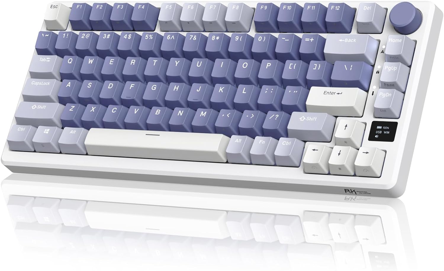 RK ROYAL KLUDGE M75 Mechanical Keyboard 2.4GHz/Bluetooth/USB-C Wired Gaming Keyb...