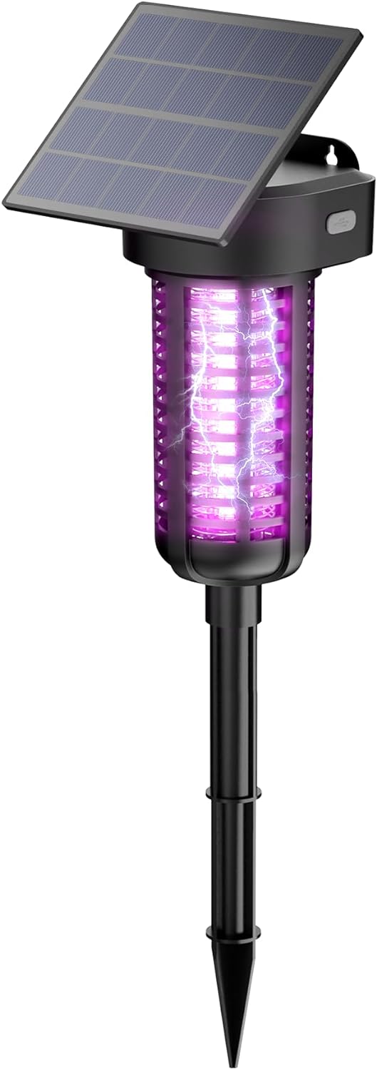 Solar Bug Zapper Outdoor Mosquito Trap Killer Mosq...