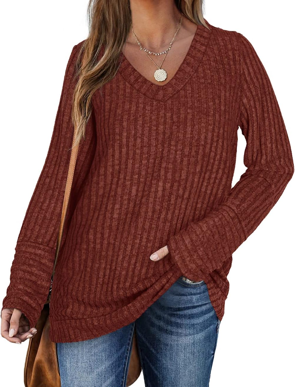 WIHOLL Womens Summer Tops, Special Casual V Neck Tops, High-Quality Puff Sleeve...