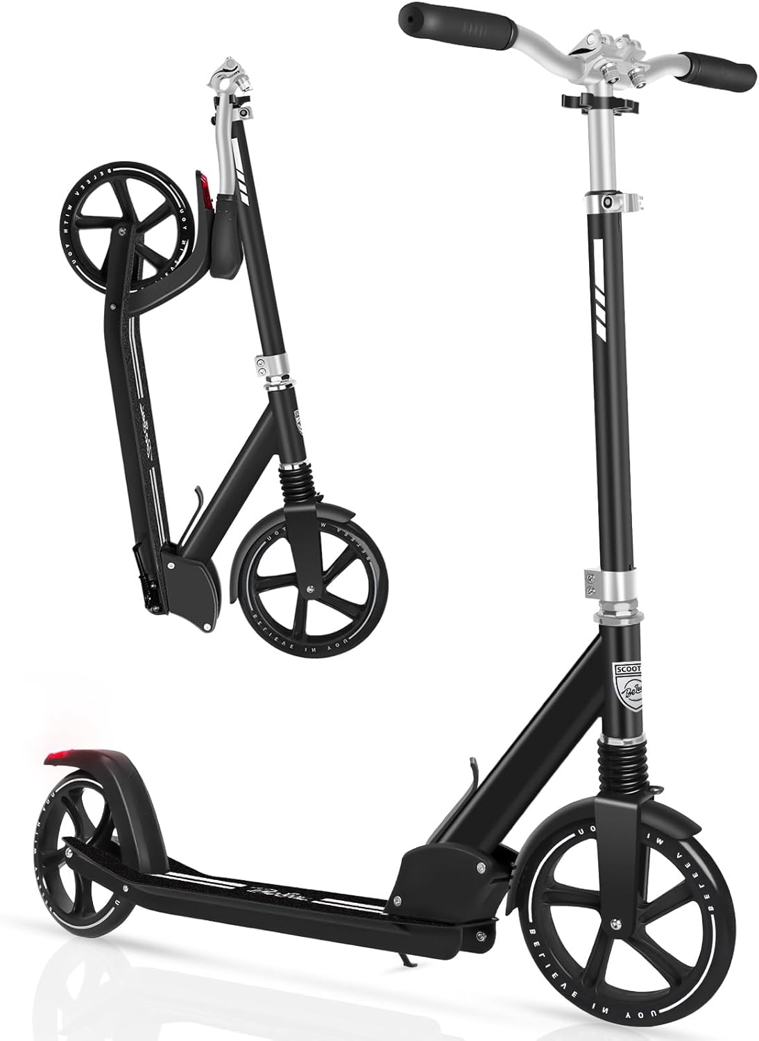 BELEEV Scooters for Kids Ages 6+, Folding 2 Wheel Scooter for Adults Teens, 200m...