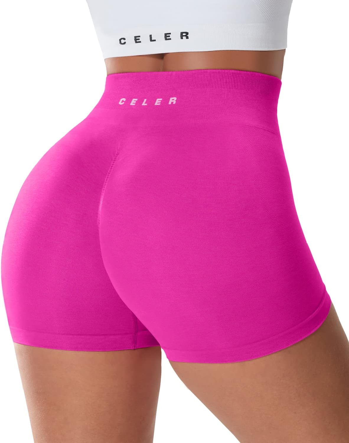 CELER Womens Workout Shorts, Special Seamless Scrunch Butt Womens Gym Shorts Wit...
