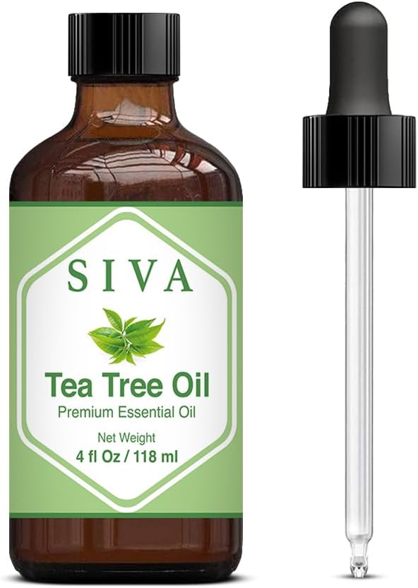 SIVA Tea Tree Essential Oil - 4 Fl Oz – Natural Tea Tree Oil - for Diffuser, Fac...