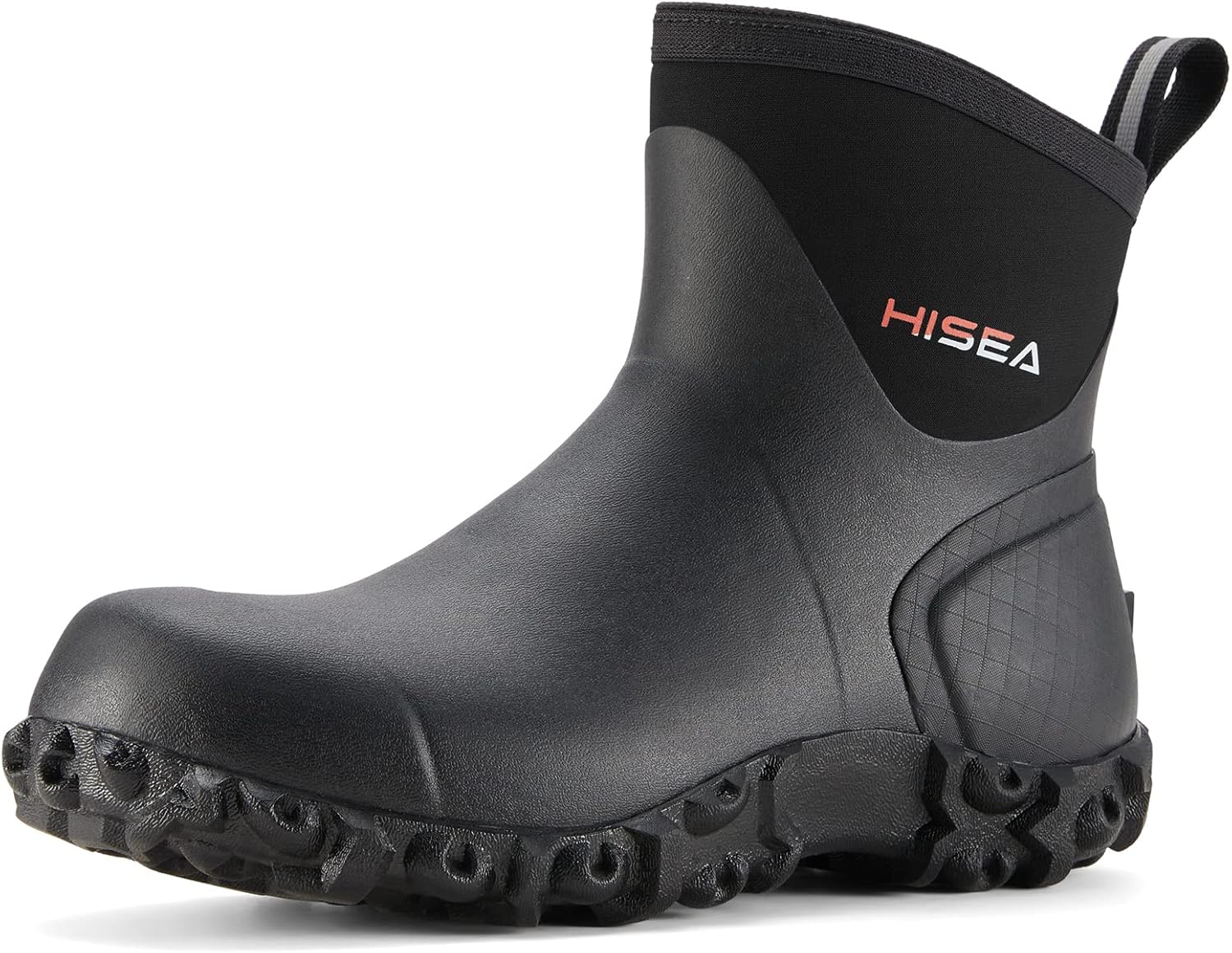 HISEA Men's Rubber Boots, Special Ankle Rain Boots, Innovative Waterproof Outdoo...