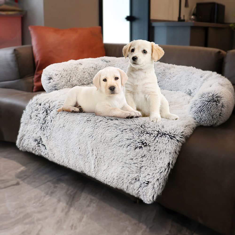 Tinaco Luxurious Calming Bed Mats, Washable Removable Couch Cover, Plush Long Fu...