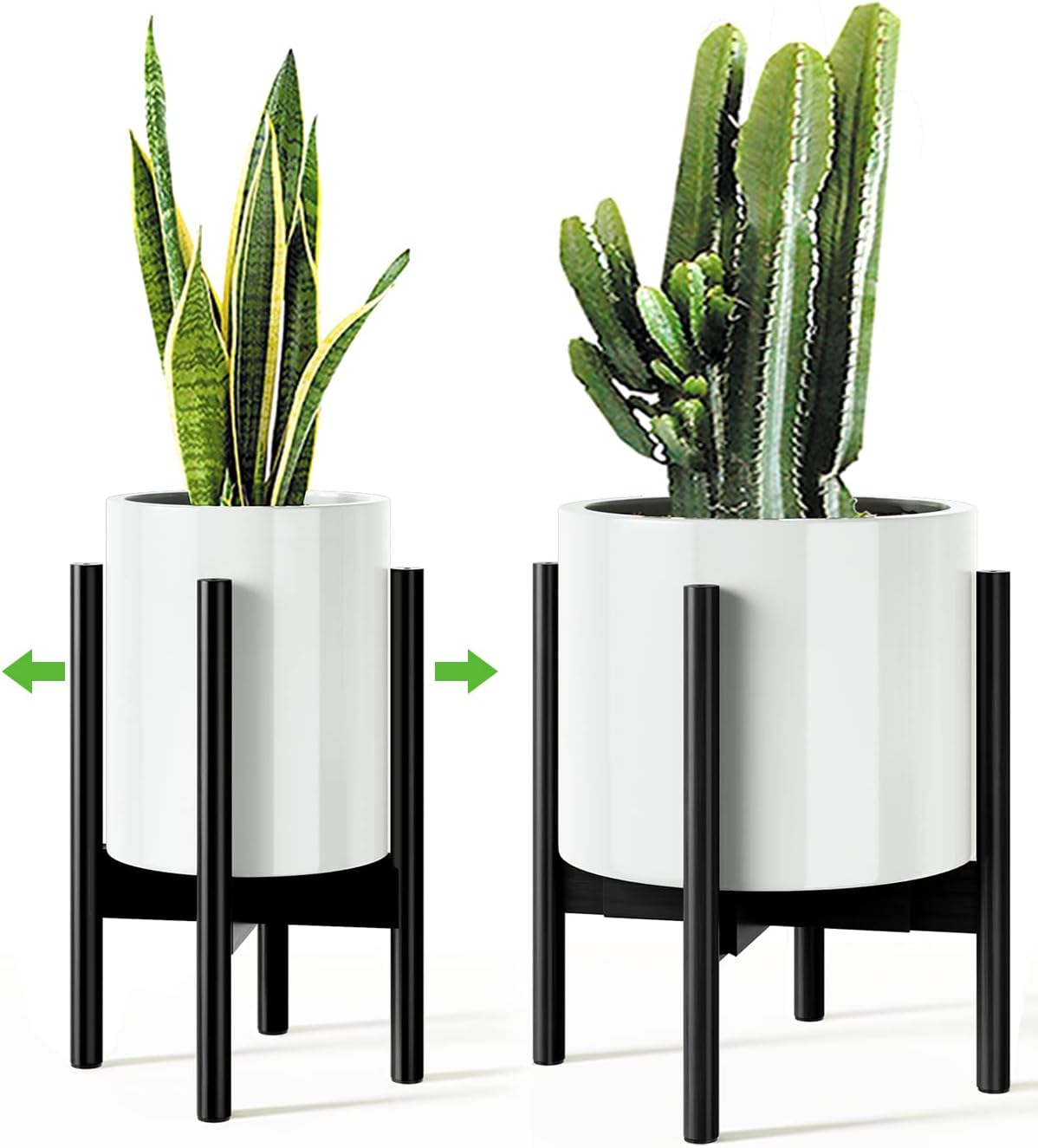 MUDEELA Adjustable Plant Stand Indoor, Bamboo Plant Stand 8 to 12 Inches, Single...