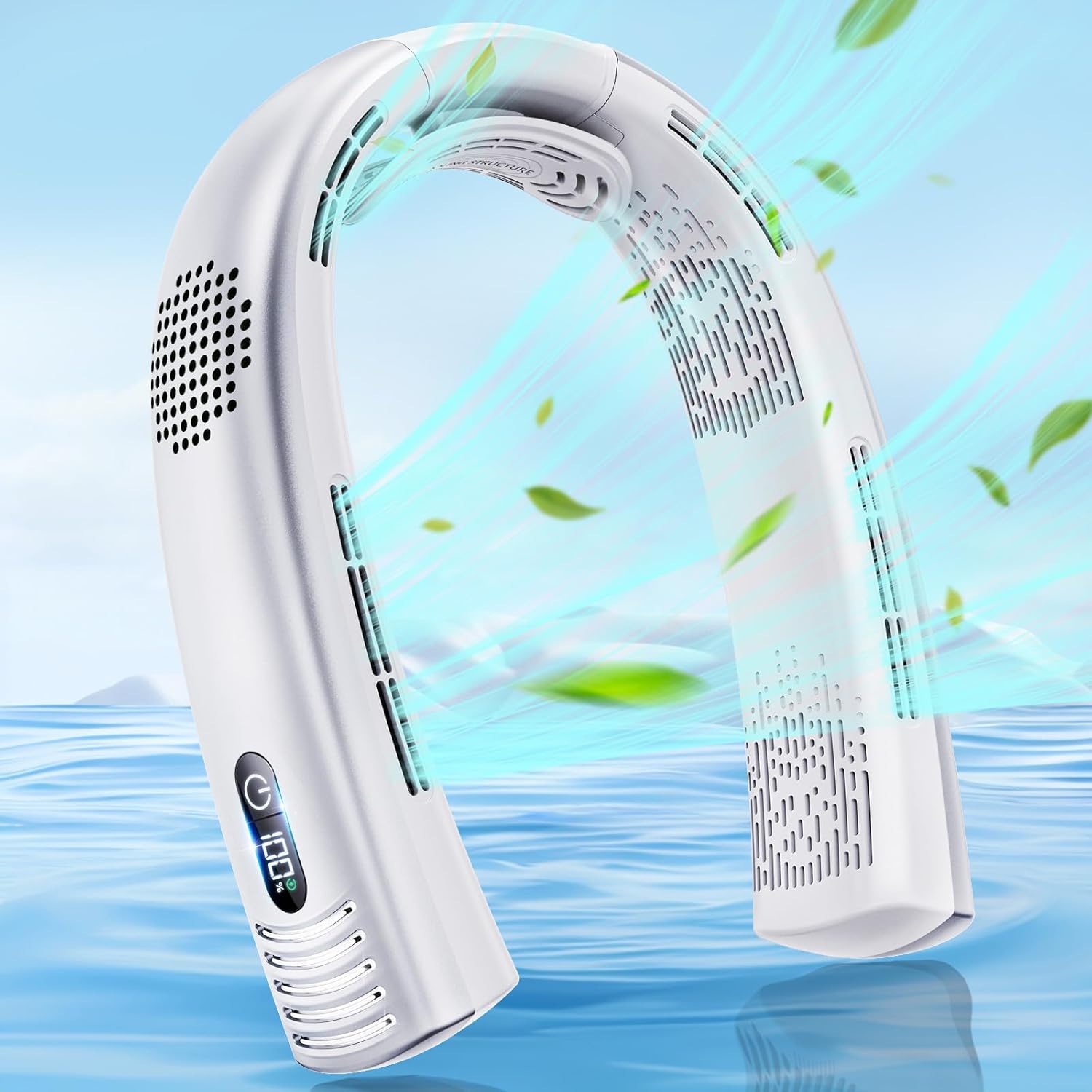 Neck Fan - Portable Neck Fans That Blow Cold Air Rechargeable, 7000mAh Cooling P...